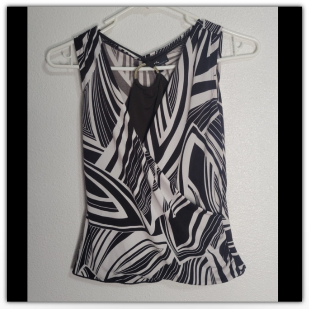 IZ Byer California faux wrap style top size small